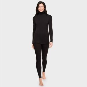 Warm Essentials by Cuddl Duds Women's Smooth Stretch Thermal Turtleneck Top